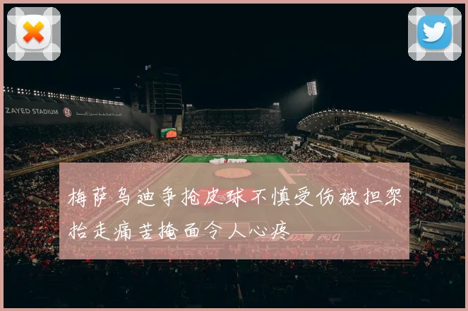 梅萨乌迪争抢皮球不慎受伤被担架抬走痛苦掩面令人心疼